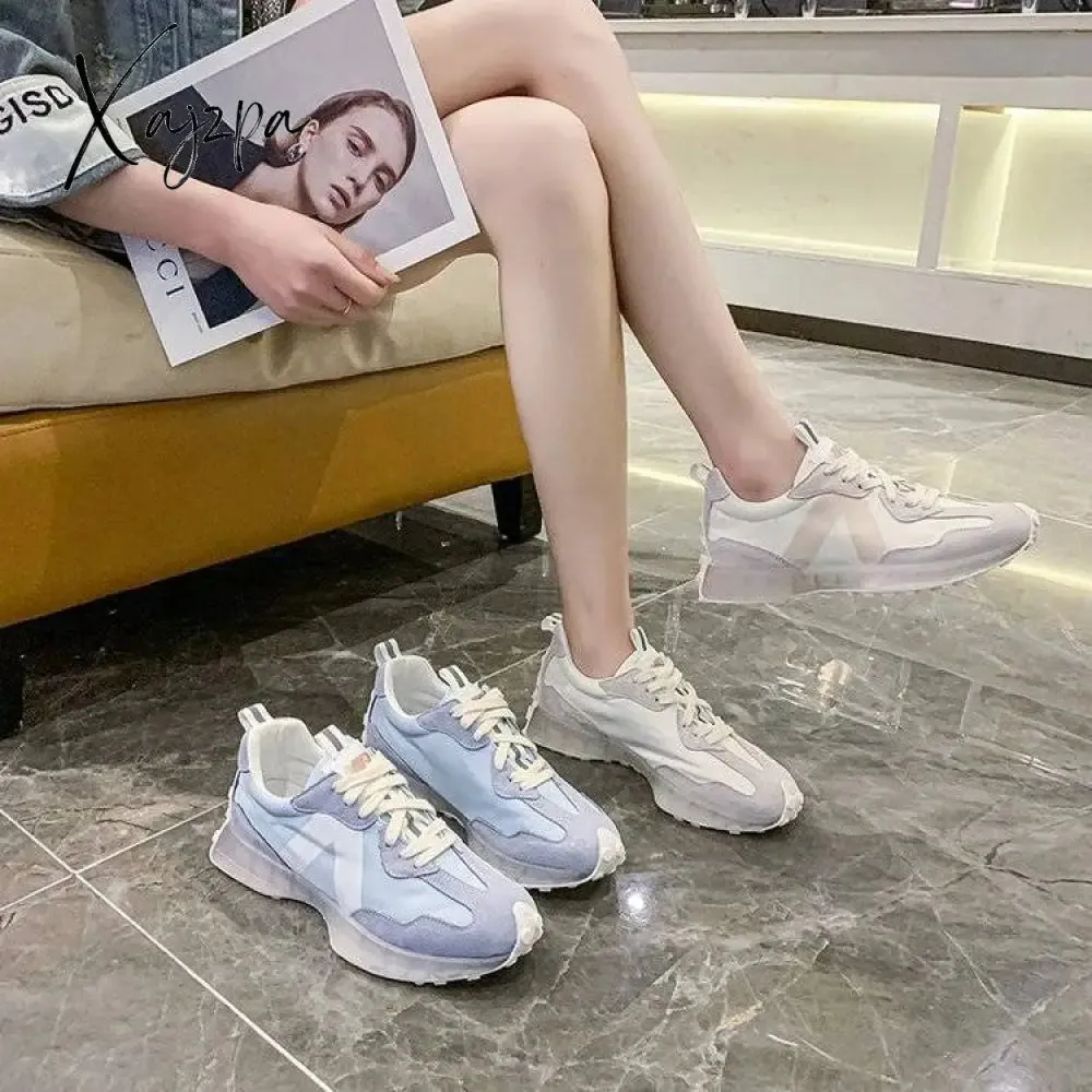 Xajzpa - Designer Sneakers Women Platform Shoes Fashion Zapatillas Mujer Basket Femme Ladies Trainers Casual Chunky Sneakers Woman