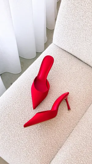 Xayden Heels - Saffron Satin